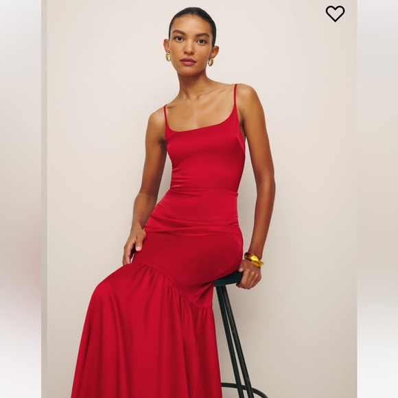 Reformation Nasha Dress Size 8 Cherry NWT - Picture 2 of 6